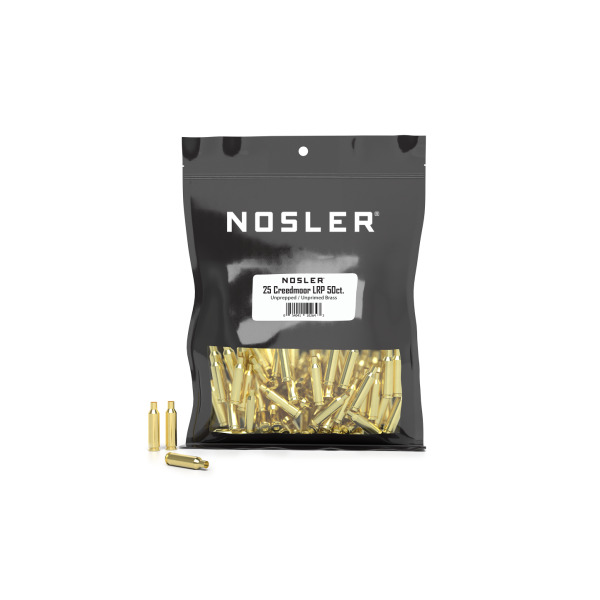 NOSLER BRASS 25 CREEDMOOR LRP UNPRIMED 50/bg