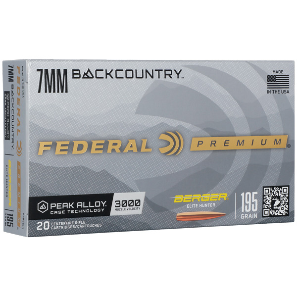 Federal Ammo 7mm Backcountry 195gr Berger Elite Hunter Box of 20