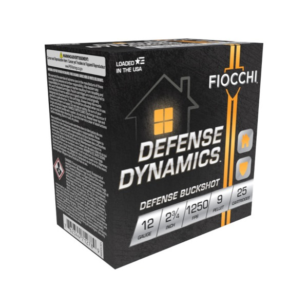 FIOCCHI BUCKSHOT 12ga 2.75" HD 1150fps #1BK 9pel 25b 10c