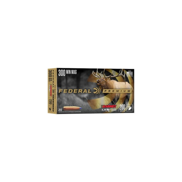 FEDERAL AMMO 300 WINCHESTER MAG 200gr BARNES LRX 20/bx