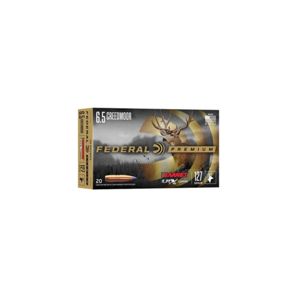 FEDERAL AMMO 6.5 CREED 127gr BARNES LRX 20/bx 10/cs