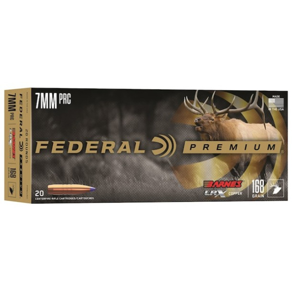 FEDERAL AMMO 7mm PRC 168gr BARNES LRX 20/bx 10/cs