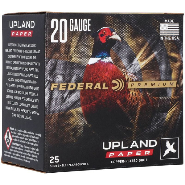 FEDERAL AMMO 20GA 2.75" 1oz #6 UPLAND PAPER 25/bx 10/