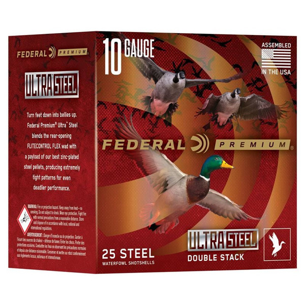 FEDERAL AMMO 10ga 3.5" 1-5/8 oz #BBB & 1 1400fps 25/bx