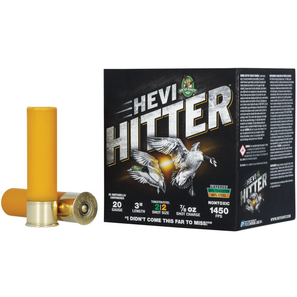 HEVI-SHOT 20ga HEVI-HITTR 3" 7/8oz #2 TG/STL 25/bx