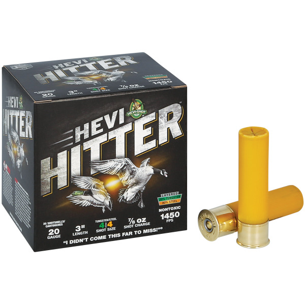 HEVI-SHOT 20ga HEVI-HITTR 3" 7/8oz #4 TG/STL 25/bx