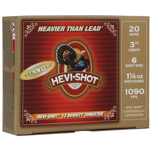 HEVI-SHOT 20ga HEVI-13 3" 1.25oz #6 TUNGSTEN 5b 10c