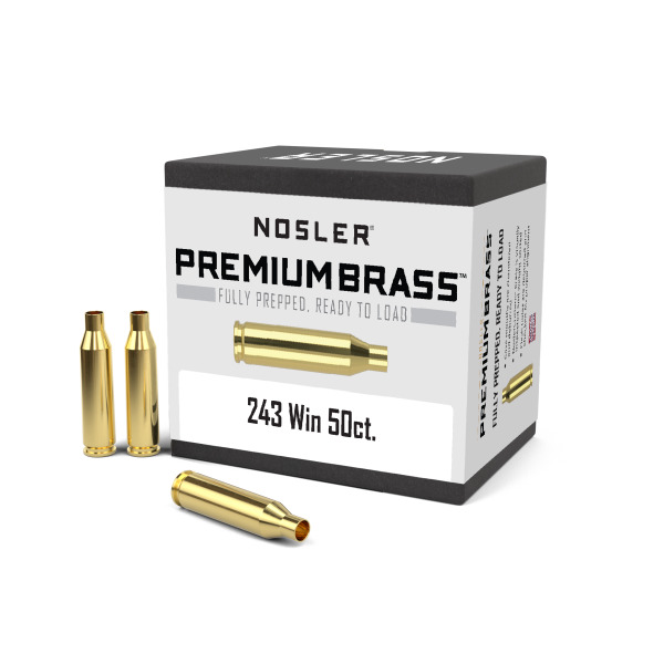 Nosler Brass 243 Winchester Unprimed Box of 50