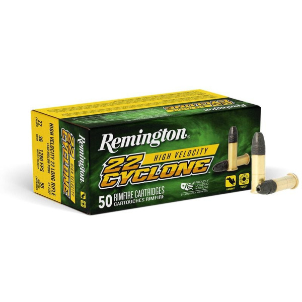 REMINGTON AMMO 22LR 36gr LEAD HP CYCLONE 225/bx 10/cs
