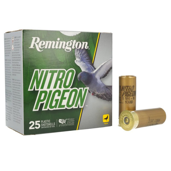 REMINGTON AMMO 12ga 2.75" 1-1/4 oz #8 NITRO PIGEON 25b10c