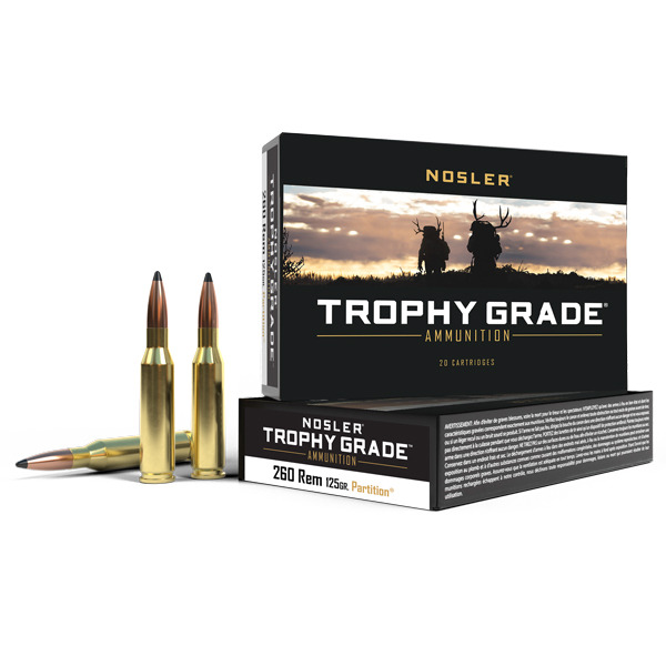 NOSLER AMMO 260 REMINGTON 125gr Partition 20/bx 10/cs