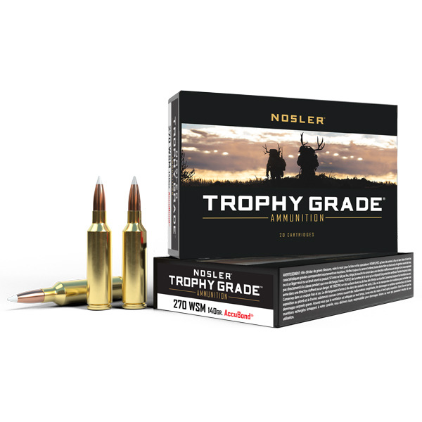 NOSLER AMMO 270 WSM 140gr AccuBond 20/bx 10/cs