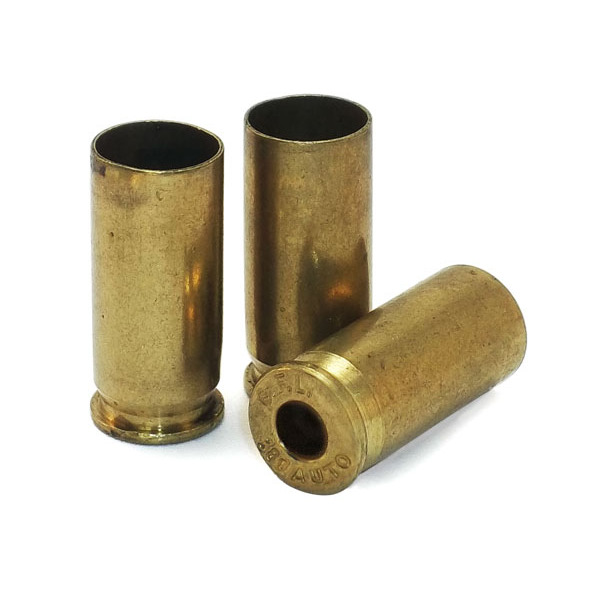 USED BRASS 380 ACP SEMI- PROCESSED PER 100