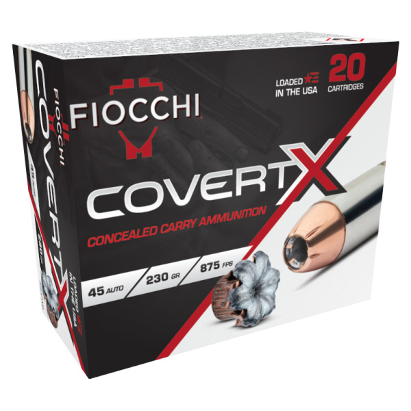 FIOCCHI AMMO 45 ACP 230gr FMJ COVERT X 20/b 10/c