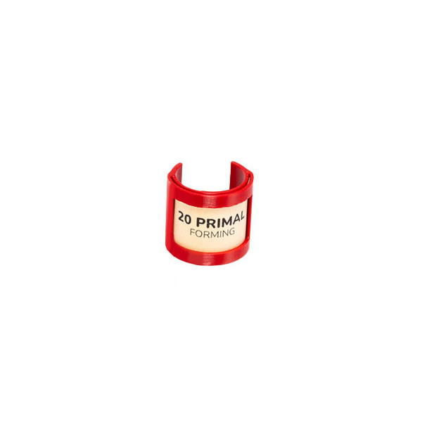 PRIMAL RIGHTS DIE LABEL CLIP ON 7/8" RED