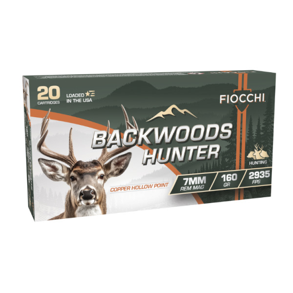 FIOCCHI AMMO 7mm REMINGTON MAG 160gr COPPER HP 20/box 10/cs
