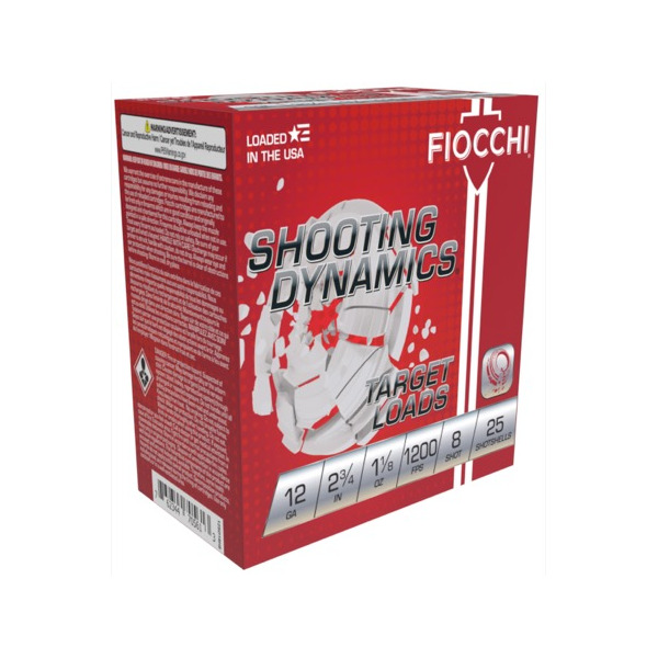 FIOCCHI AMMO 12ga 2.75 1-1/8oz 1200fps #8 100/bx 2/cs