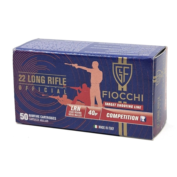 FIOCCHI AMMO 22LR RIFLE MATCH 40gr RN 1050fps 50b 100c