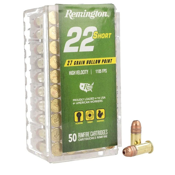 REMINGTON AMMO 22 SHORT 27gr HP LEAD 50/bx 100/c