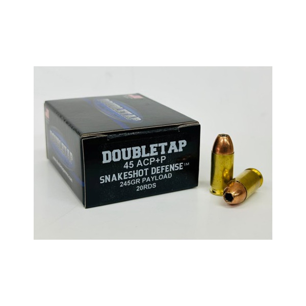 DOUBLETAP AMMO 45 ACP+P 245g PAY LOAD DOUBLETAP SNAKESHOT 20/BX