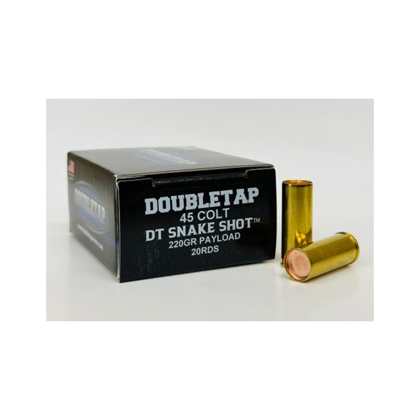 DOUBLETAP AMMO 45 COLT 220gr PAY LOAD DOUBLETAP SNAKESHOT 20/BX