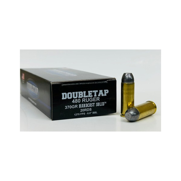 DOUBLETAP AMMO 480 RUGER 370gr DOUBLETAP HARDCAST SOLID 20/BX