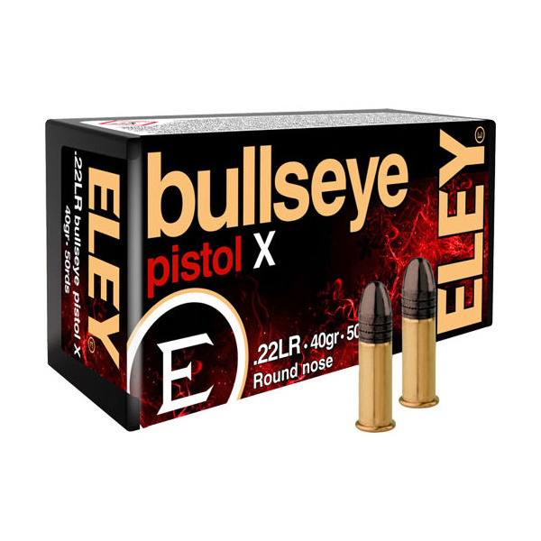ELEY AMMO 22LR 40gr LDRN BULLSEYE PISTOL 50b 100c