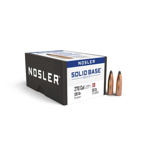 NOSLER 270c(.277) 130gr SP BULLET SOLID BASE 50/bx