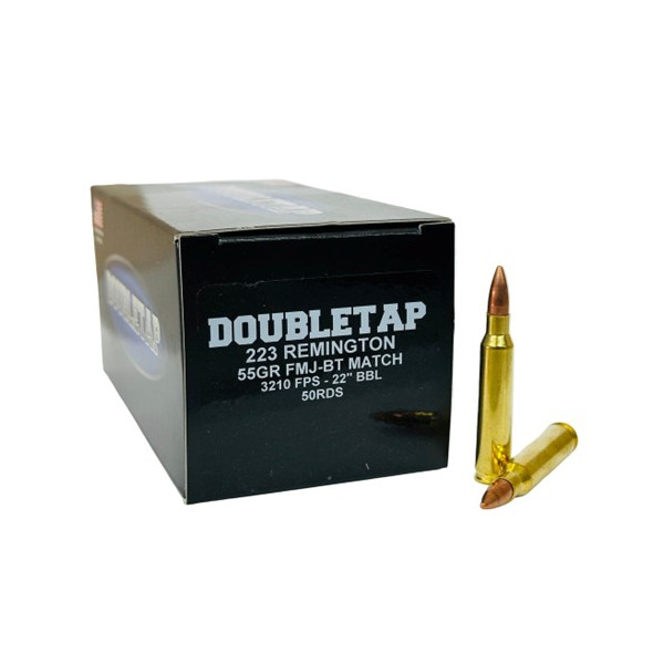 DOUBLETAP AMMO 223 REMINGTON 55gr FMJ-BT MATCH 50/BX