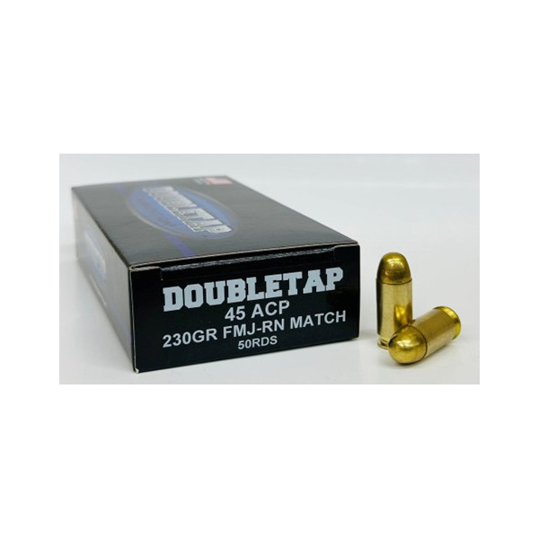 DOUBLETAP AMMO 45 ACP 230gr FMJ-RN MATCH 50/BX