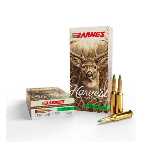 BARNES AMMO 7mm-08 REMINGTON 150gr SIERRA TGK 20/b 10c