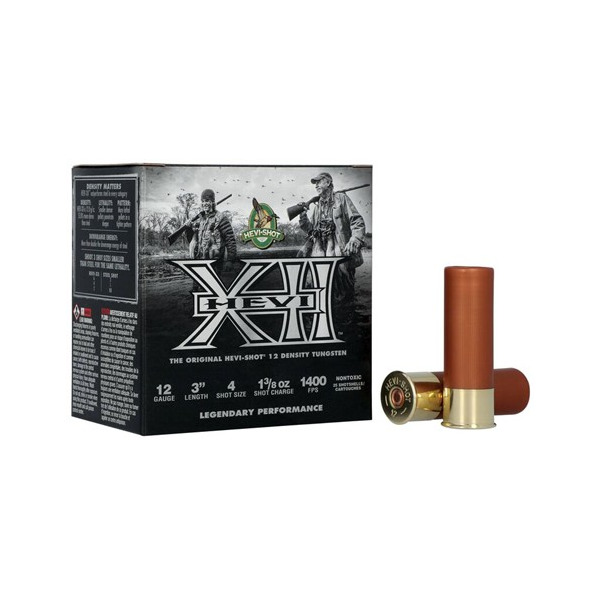 HEVI-SHOT 12ga HEVI-XII 3" 1-3/8oz #4 25/bx 4/cs
