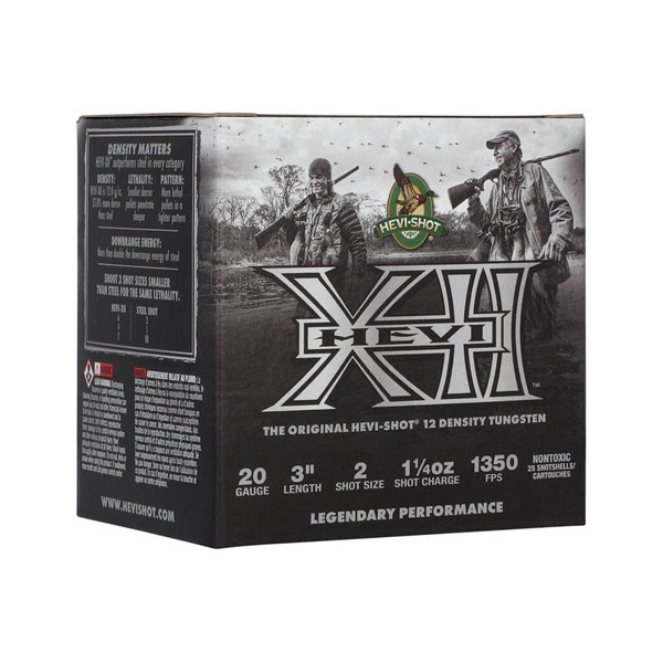 HEVI-SHOT 20ga HEVI-XII 3" 1-1/4oz #2 25/bx 4/cs