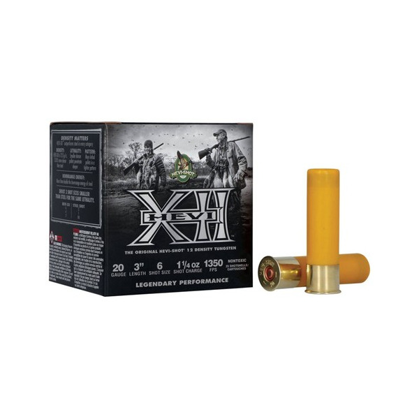 HEVI-SHOT 20ga HEVI-XII 3" 1-1/4oz #6 25/bx 4/cs