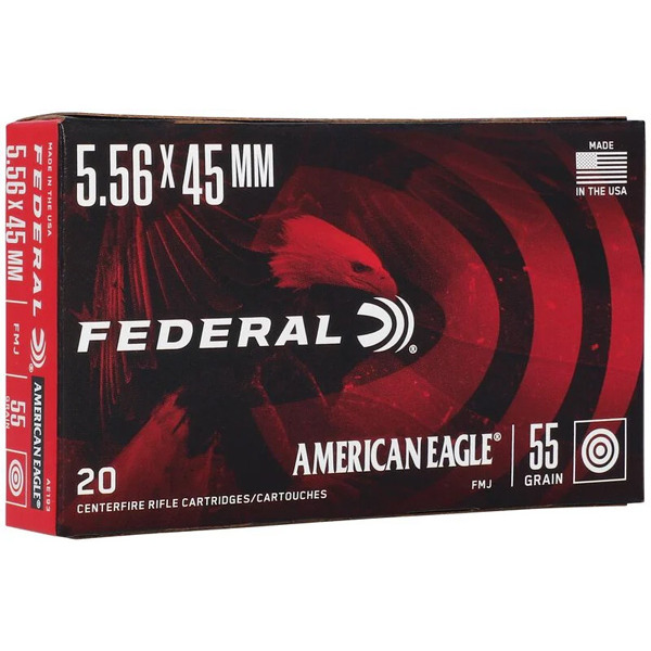 FEDERAL AMMO 5.56x45 55gr FMJ -BT AM.-EAGLE 20/bx 25/cs