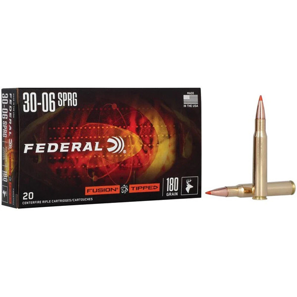 FEDERAL AMMO 30-06 SPRG 180gr FUSION TIPPED 20bx 10cs
