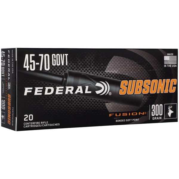 FEDERAL AMMO 45-70 GOVT 300gr FUSION SUB 20bx 10cs