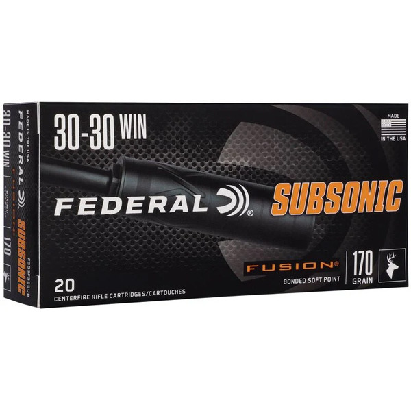 FEDERAL AMMO 30-30 WINCHESTER 170gr FUSION SUB 20bx 10cs