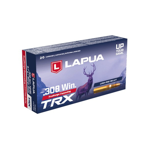 LAPUA AMMO 308 WINCHESTER 150gr TRX SOLID 20/bx 30/cs