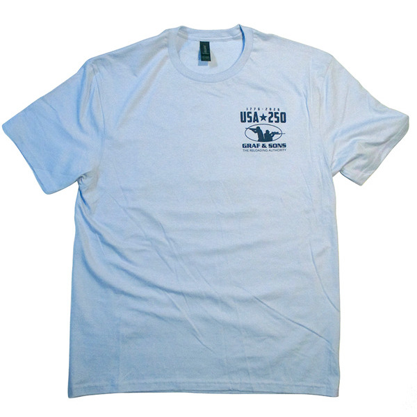 GRAF & SONS T-SHIRT BLUE U.S.A. 250yrs XX-LARGE