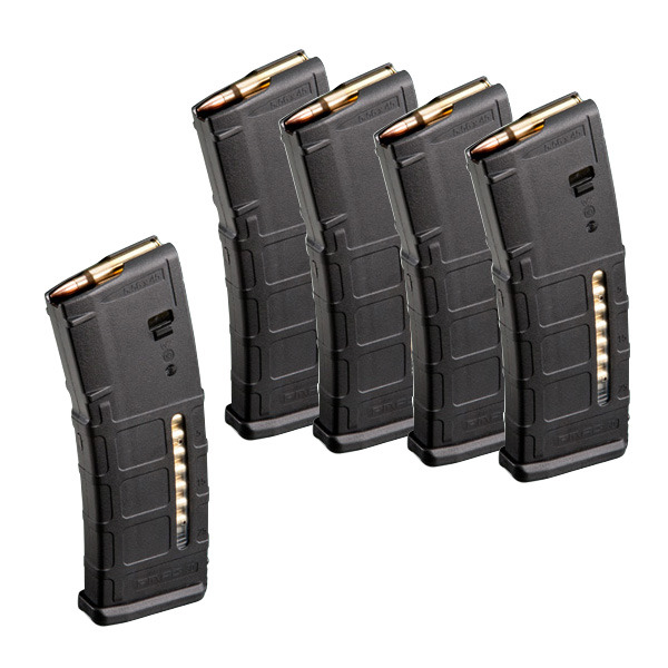 MAGPUL AR-15 PMAG GEN 2 WINDOW 30rd MAG BLK 5pk