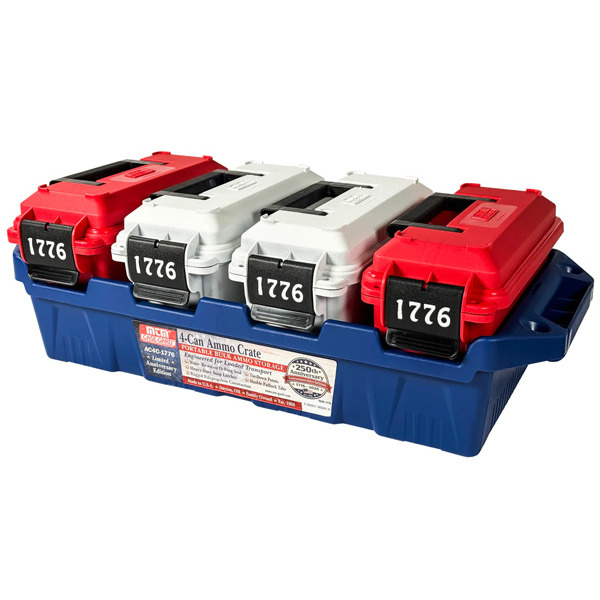 MTM Limited Edition 250yrs USA 4-Can Ammo Crate 30c with 4 AC30T's