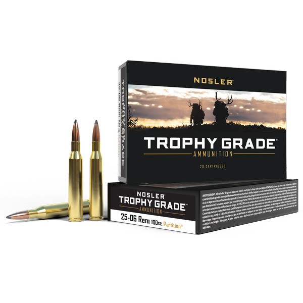 NOSLER AMMO 25-06 REMINGTON 100gr Partition 20/b 10/c