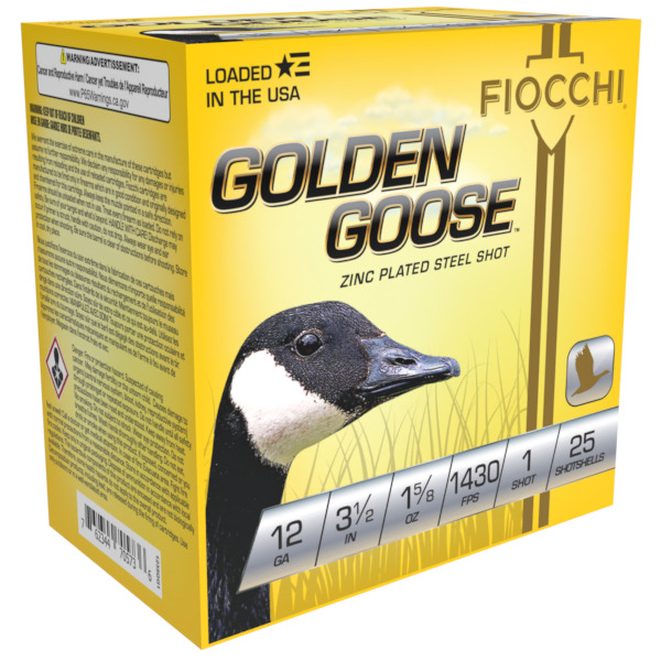 FIOCCHI AMMO 12ga 3.5 GG-STEEL 1430fps 1-5/8 #1 25b 10c