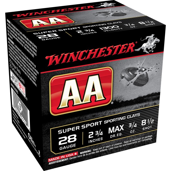 WINCHESTER AA 28ga S.C. .75oz 1300fps #8.5 250/cs