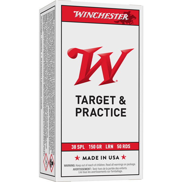 WINCHESTER AMMO 38 SPECIAL 150gr LEAD RN 50/bx 10/cs