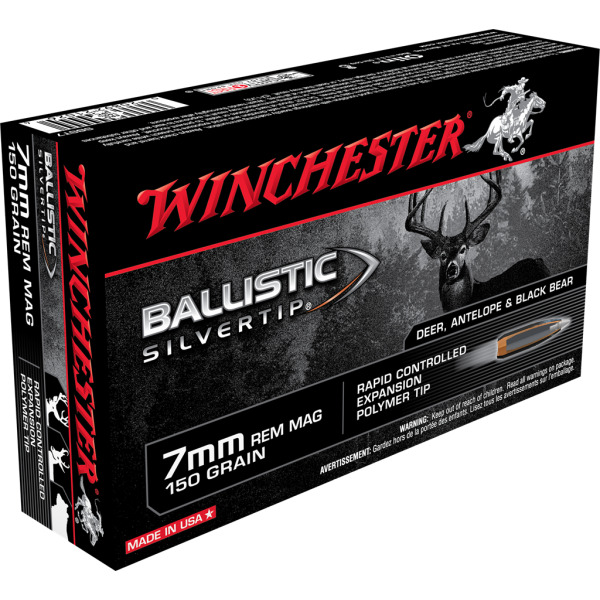 WINCHESTER AMMO 7MM REMINGTON MAG 150g BALLISTIC ST 20/bx 10/cs
