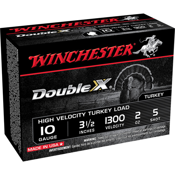 WINCHESTER AMMO 10ga 3.5" 2oz #5 DOUBLE X HV TURKEY 10b