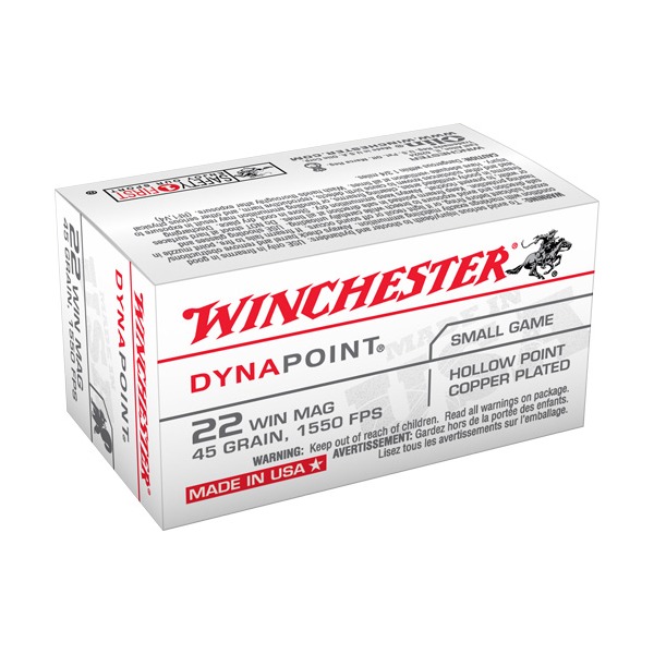 WINCHESTER AMMO 22 MAG 45gr DYNA -POINT PLHP 50/bx 40/cs