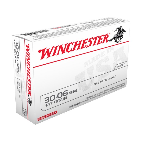 WINCHESTER AMMO 30-06 SPR USA TGT 147gr FMJ 20/bx 10/cs